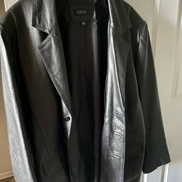 Mens Barneys leather Blazer - Picture 4 of 12